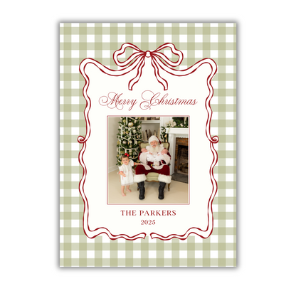 Gingham Christmas Card