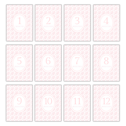 Pink Milestone Cards