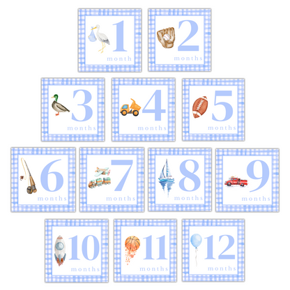 Boy Milestone Cards - Square