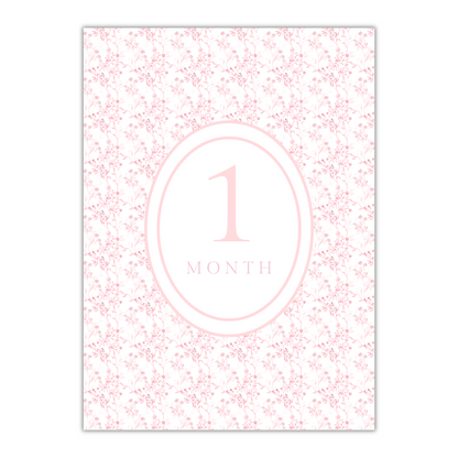 Pink Milestone Cards