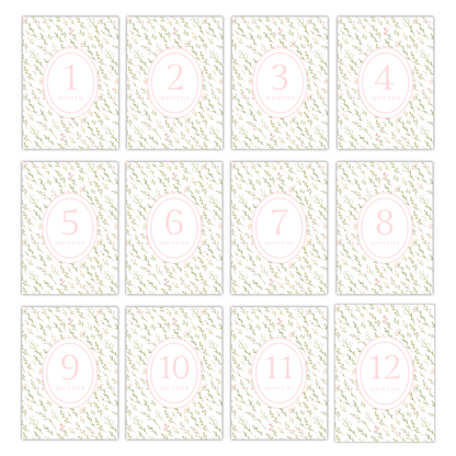 Floral Milestone Cards