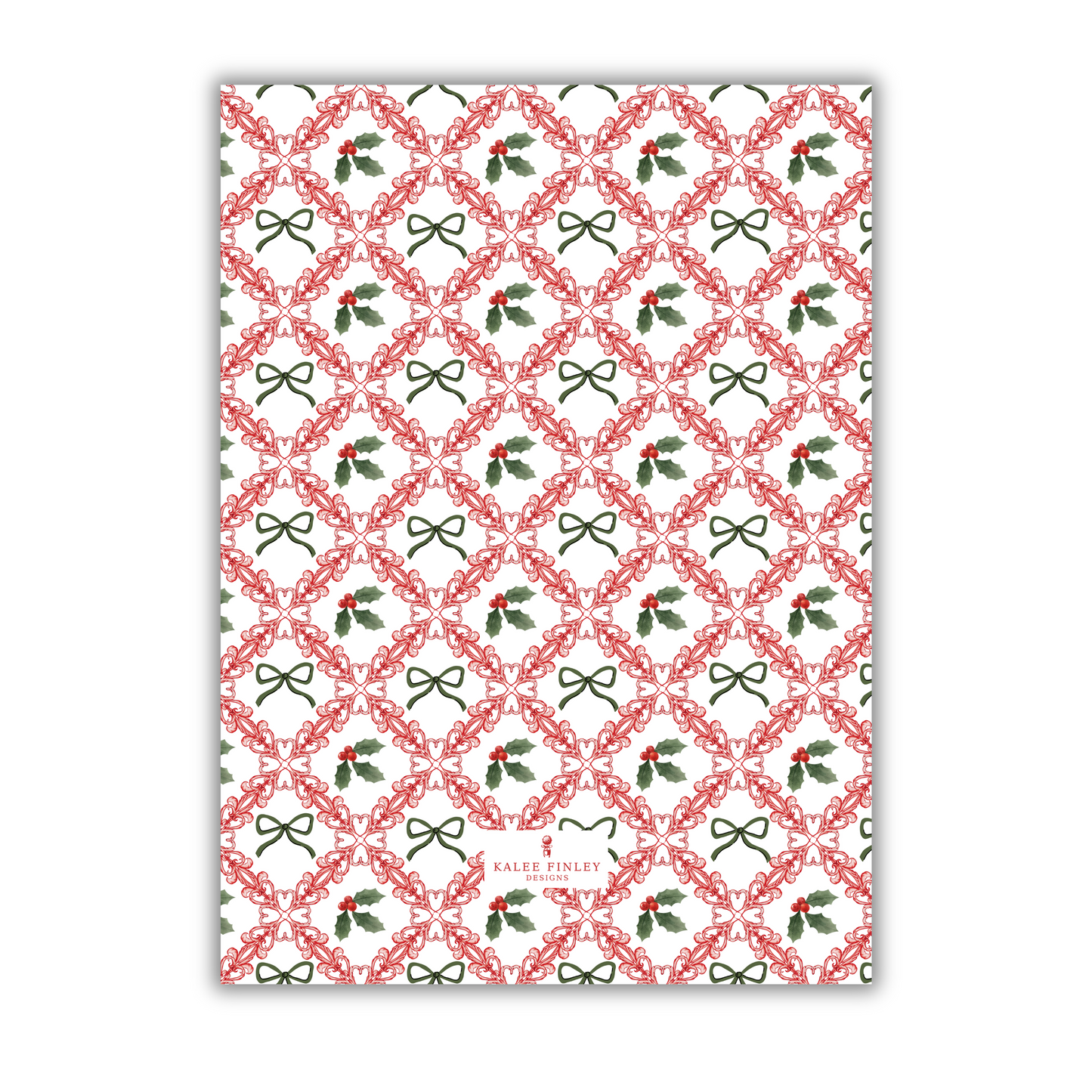 Bows and Mistletoes Christmas Card