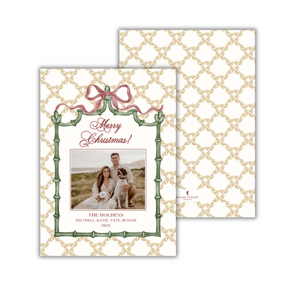 Gold Trellis Christmas Card