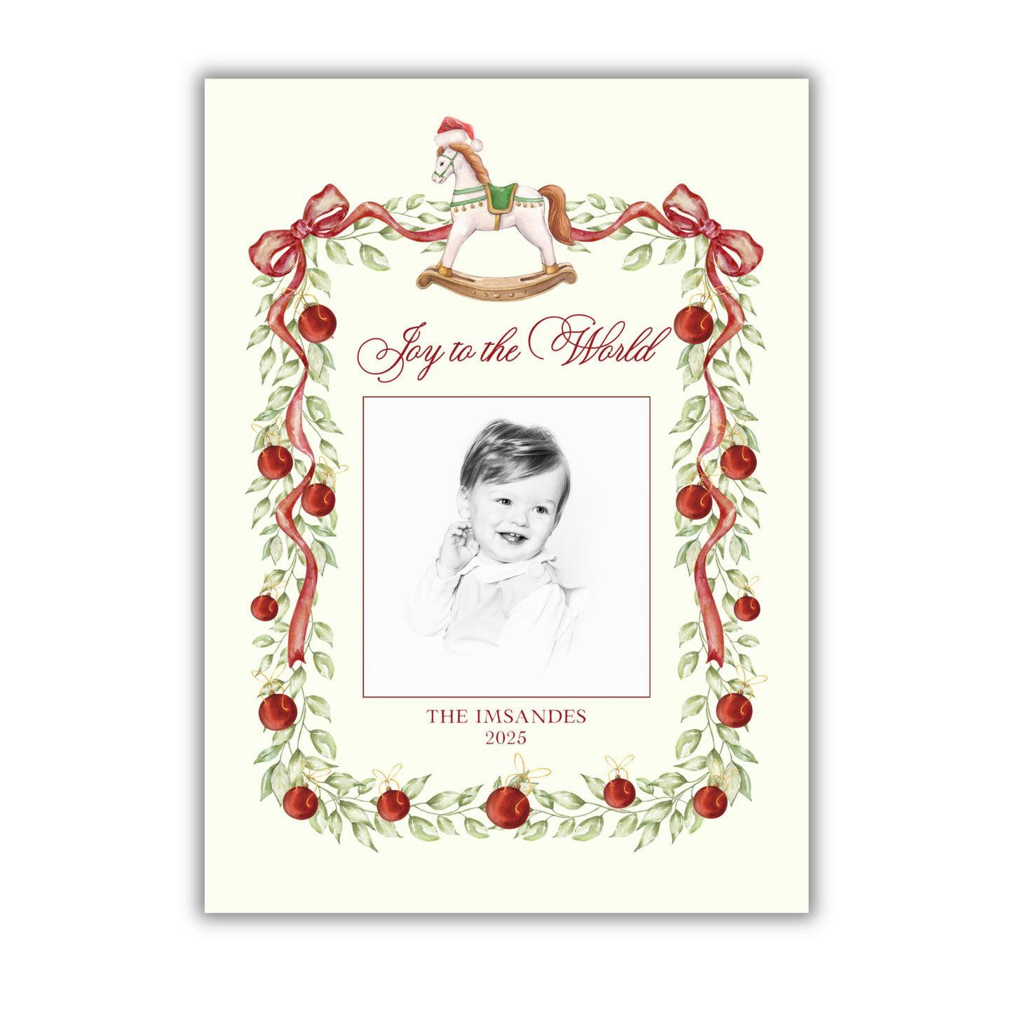 Rocking Horse Christmas Card