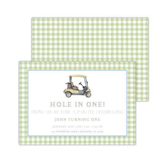 Hole in One Birthday Invitation