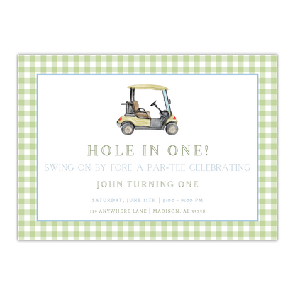 Hole in One Birthday Invitation