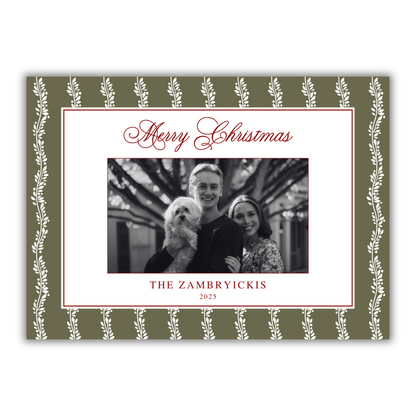 Green Classic Christmas Card