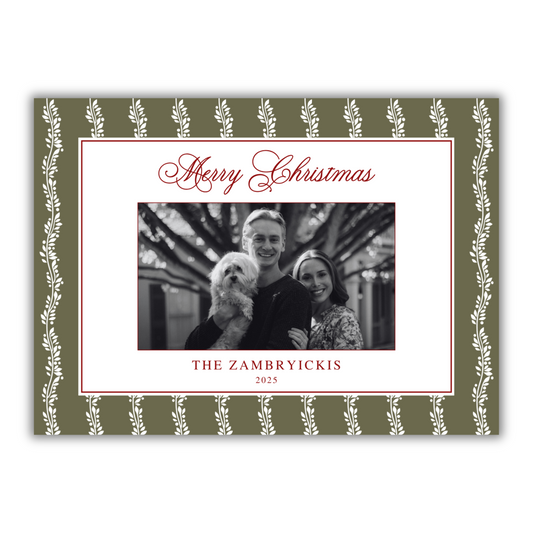 Green Classic Christmas Card