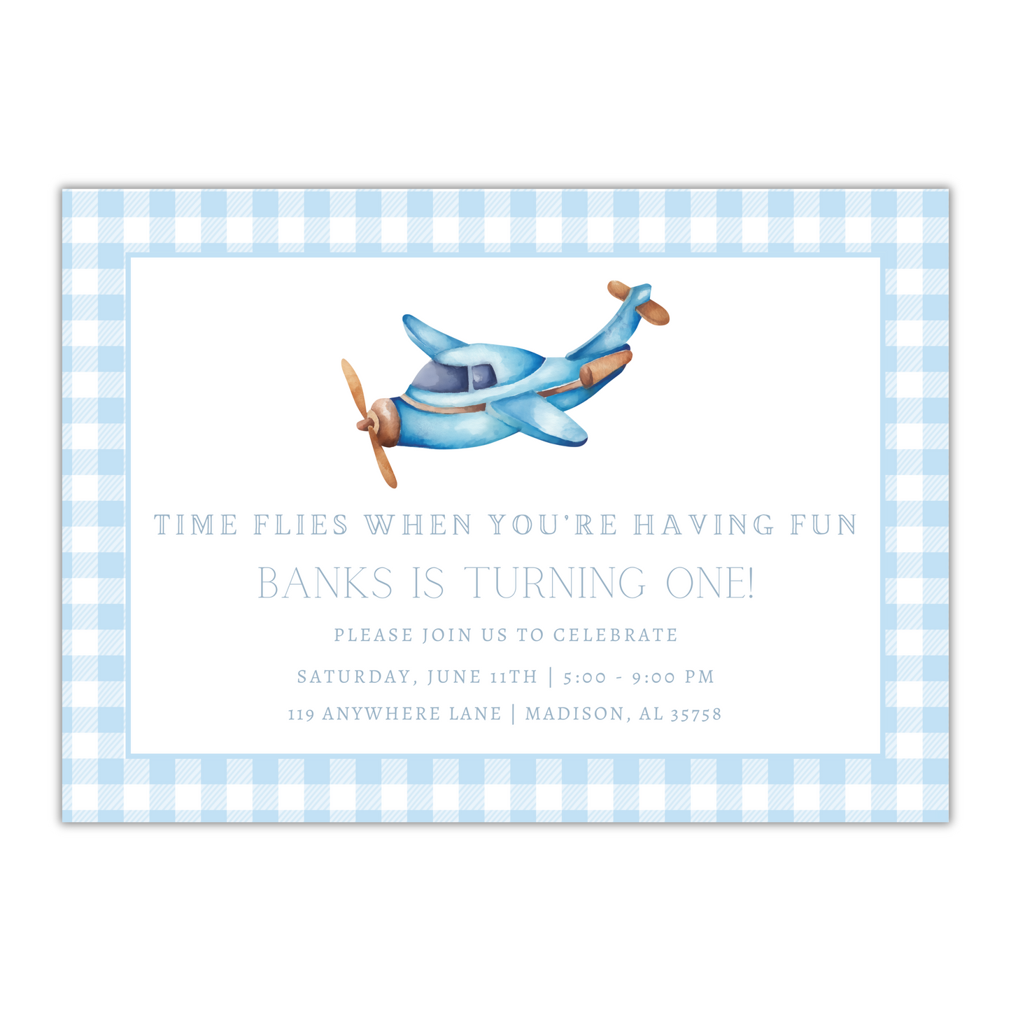 Time Flies Birthday Invitation