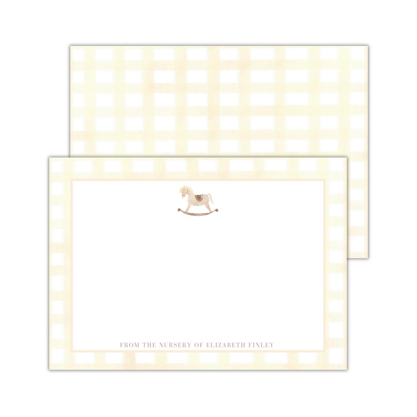 Yellow Rocking Horse Nursery Stationery