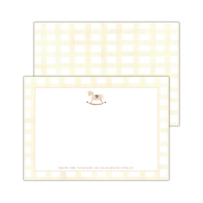 Yellow Rocking Horse Nursery Stationery