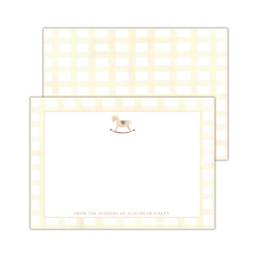 Yellow Rocking Horse Nursery Stationery