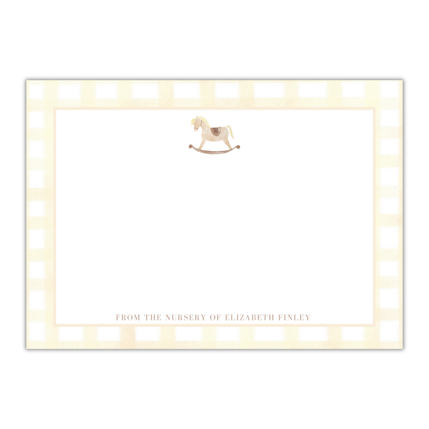 Yellow Rocking Horse Nursery Stationery