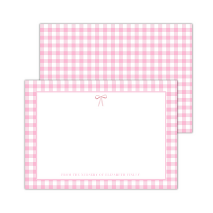 Pink Bow Nursery Stationery