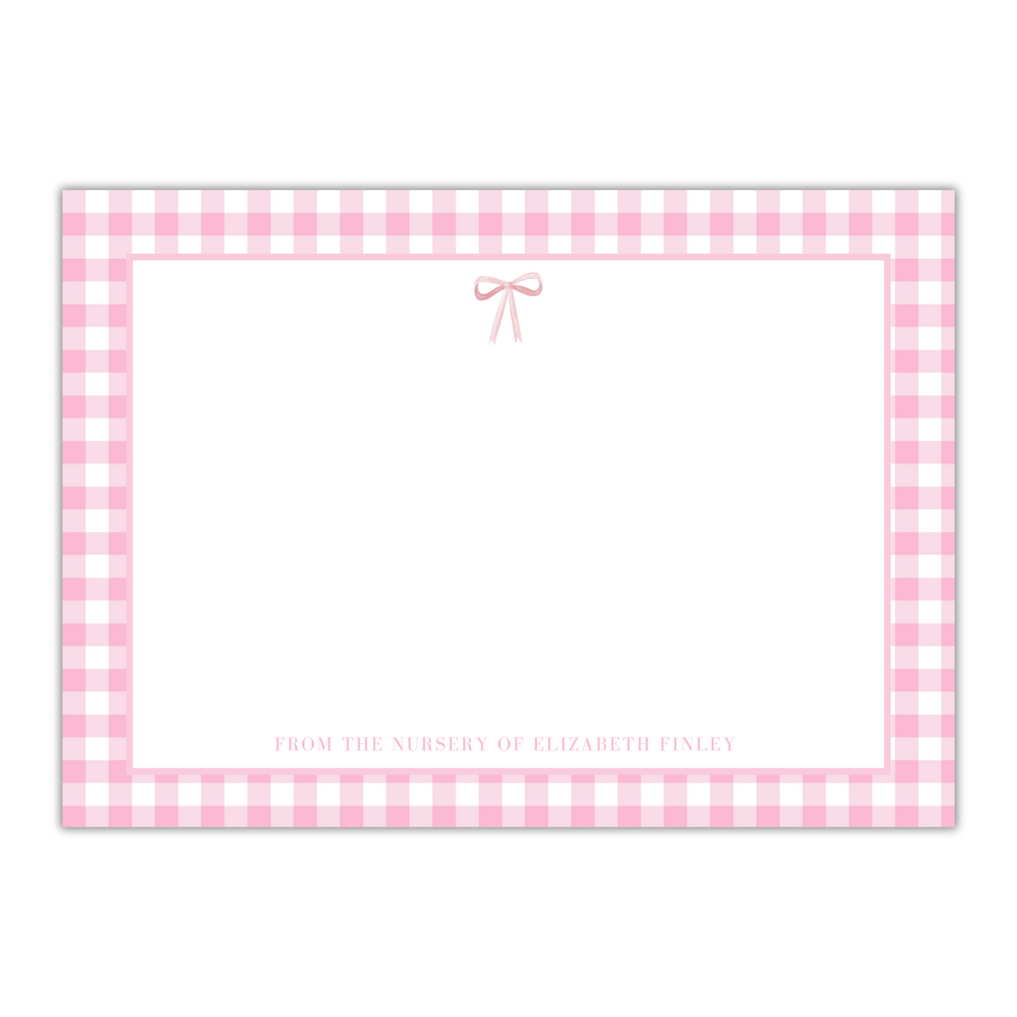 Pink Bow Nursery Stationery