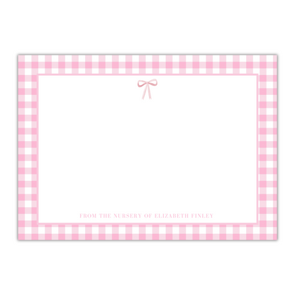 Pink Bow Nursery Stationery