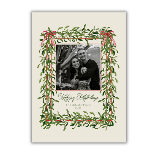 Classic Garland Christmas Card
