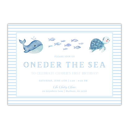 Onedear the Sea Birthday - Blue Stripe